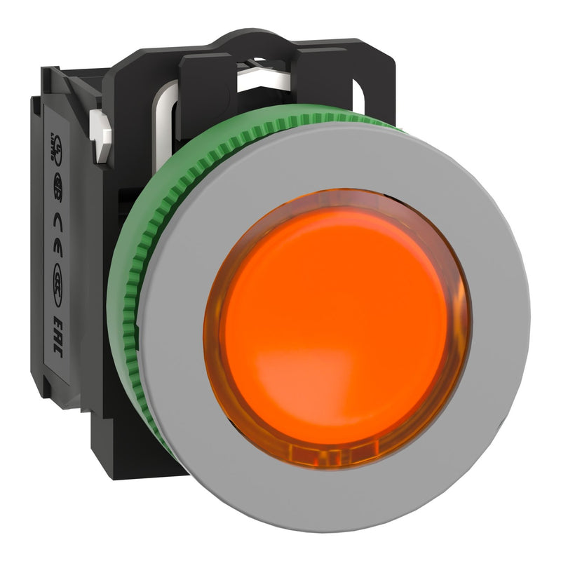 Schneider Electric - Drucktaster, Komplettgerät Leuchtdrucktaster XB5FW35M5C0 or,30mm,230V,1S+1Ö