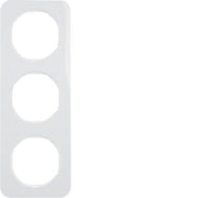 Berker - Abdeckrahmen Rahmen pows/gl 10132189 3fach