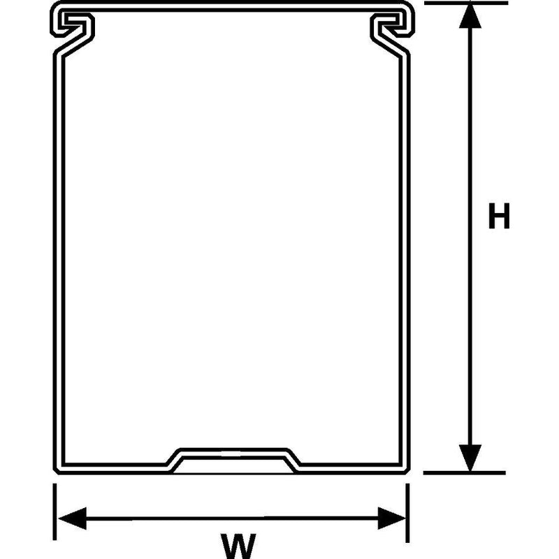 HellermannTyton - Verdrahtungskanal TD-100X125-PVC-GY − 8 Meter