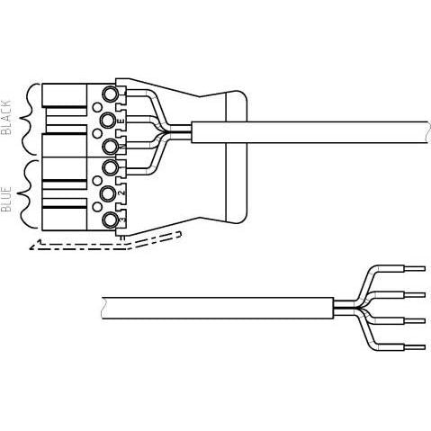 Thorn - Elektrisches Zubehör/Ersatzteile für Leuchten CONNECT Verbindungskabel P6B 4C 5M 1.5 WLC