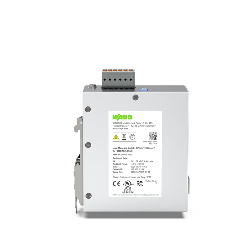 WAGO - Netzwerk Switch Lean-Managed-Switch 852-1813 8-port 1000BASE-T