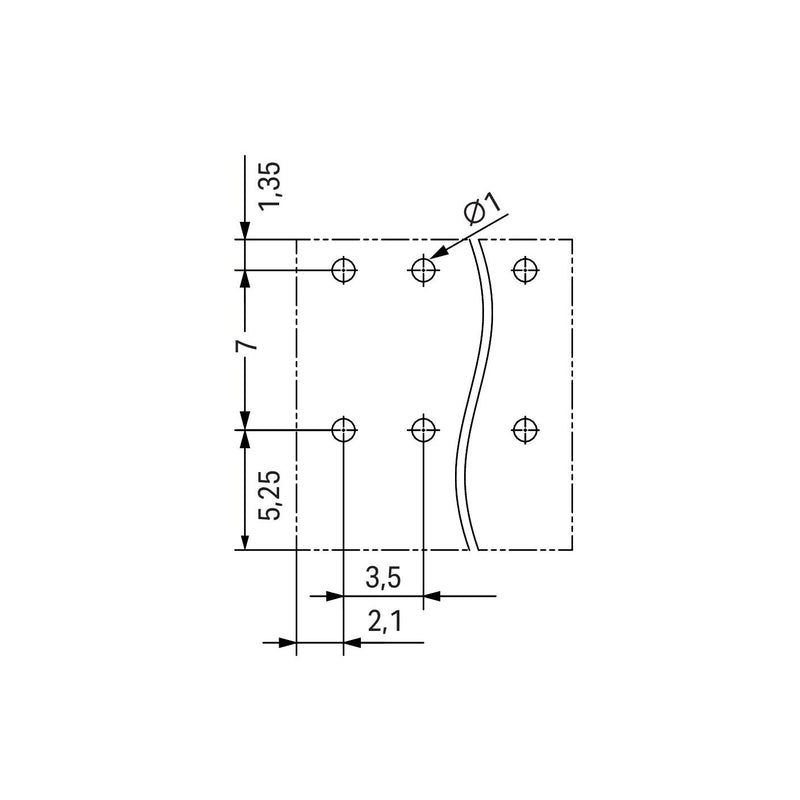 WAGO GmbH & Co. KG - Leiterplattenklemme THR-Leiterplattenklemme 20861211300000900000 Drücker,1,5mm²,sw − 1660 Stück