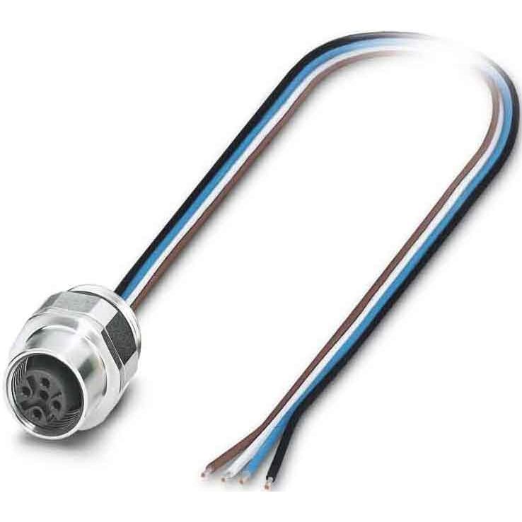 Phoenix Contact - Rundsteckverbinder, feldkonfektionierbar (Industriesteckverbinder) Wanddurchführung SACC-EC-M12 #1554649 Sensor-/Aktor