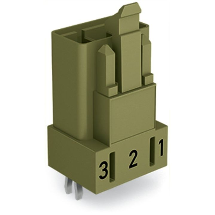 WAGO - Leiterplattensteckverbinder Stecker für Leiterplatten 890-873 3-polig,hellgrün − 100 Stück