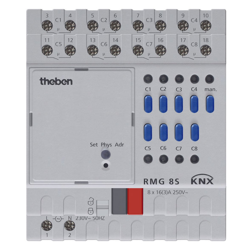Theben - Bussystem-Schaltaktor Schaltaktor RMG 8 S KNX − 1 Stück
