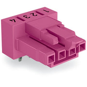WAGO - Leiterplattensteckverbinder Buchse für Leiterplatten 890-884/011-000 abgew.,4-polig,pink − 50 Stück