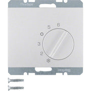 Berker - Raumthermostat Temperaturregler alu 20267103 Wechsler/Zentralstck