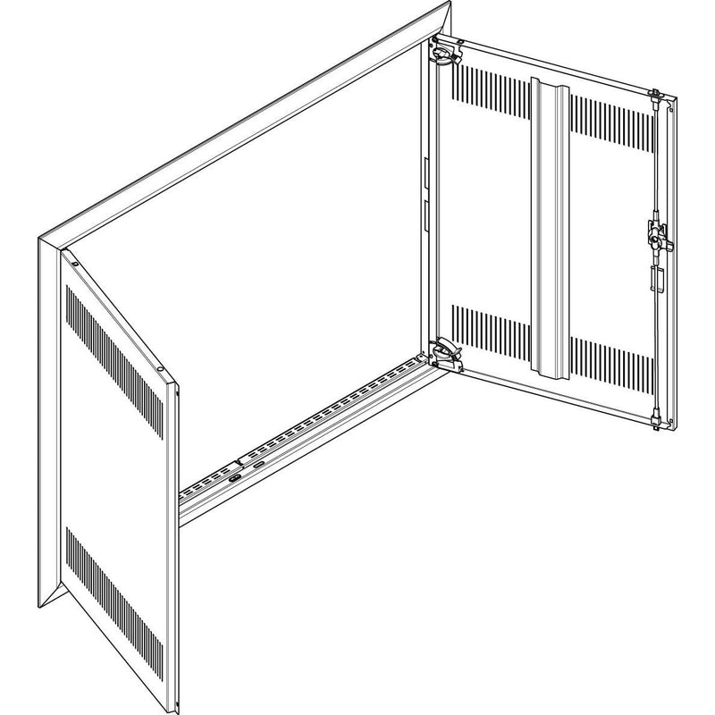 ABN - Tür/Bedientableau (Schaltschrank) Blendrahmen + Tür GBRU45TL für UP-VT,4x5-reihig