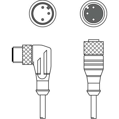 Leuze - Konfektioniertes Sensor-Aktor-Kabel Verbindungsleitung CB-M12-1500-3GF/WM