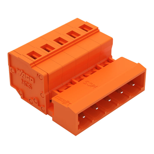 WAGO - Kabelsteckverbinder für Leiterplattensteckverbinder 1-Leiter-Stiftleiste 231-635 CAGECLAMP,2,5mm²,or − 50 Stück