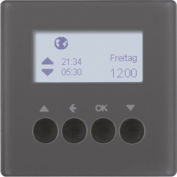Berker - Jalousiesteuerung Jalousie-Schaltuhr 85741126 anthrazit samt