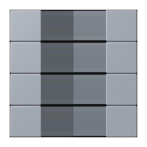 Jung - Abdeckung/Bedienelement für Installationsschalterprogramme Tastensatz 4fach LC 504 TSA 257 gris clair 59