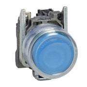 Schneider Electric - Drucktaster, Komplettgerät Drucktaster +Silikonkappe XB4BP61 blau, 1S, tastend