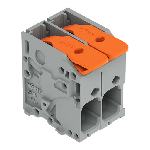 WAGO - Leiterplattenklemme Hebel 2606-1102/020-016 6mm²,grün-gelb − 120 Stück