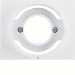Berker - Abdeckung/Bedienelement für Installationsschalterprogramme Zentralstück polarws/gl 11677009 für Lichtsignal E14