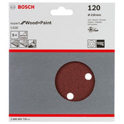 Bosch - Schleifpapier/Schleifvlies Schleifblatt C430, 150 mm, 2608605720 120 6 Löcher Klett