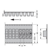 WAGO GmbH & Co. KG - Ein- und mehrpolige Klemmenleiste SMDThroughBoard-Leiterplk. 2070-461/998-606 0,75 mm² − 7020 Stück