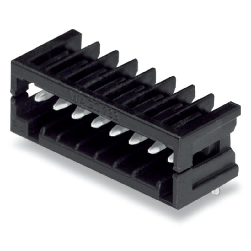 WAGO - Leiterplattensteckverbinder THR-Stiftleiste Lötstift 733-372/105-604 0,8x0,8,abgew.,sw − 100 Stück