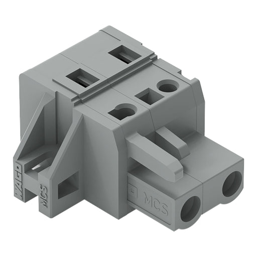 WAGO - Kabelsteckverbinder für Leiterplattensteckverbinder 1-Leiter-Federleiste 231-202/031-000 CAGECLAMP,2,5 mm²,gr − 50 Stück