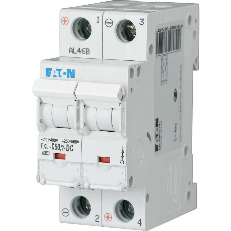 Eaton - Leitungsschutzschalter PXL-C50/2-DC 50A,2p,Steckkl.C, DC
