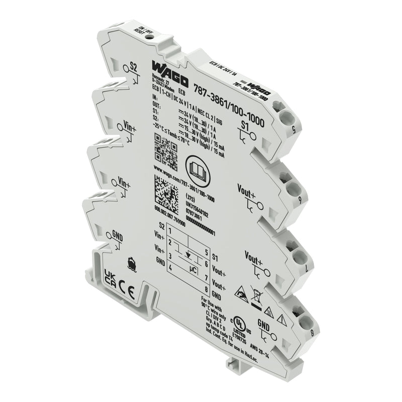 WAGO - Stromüberwachungsgerät Elektron. Schutzschalter 787-3861/100-1000 1-kanalig, DC 24 V