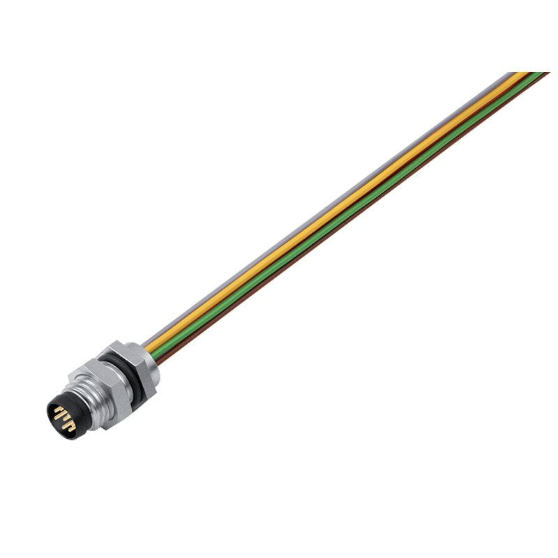 Weidmüller - Rundsteckverbinder, Einbau (mit Leitung) Steckverbinder SAIE-M8S-8-0.2U-HW Stift, M8 Gewinde − 10 Stück