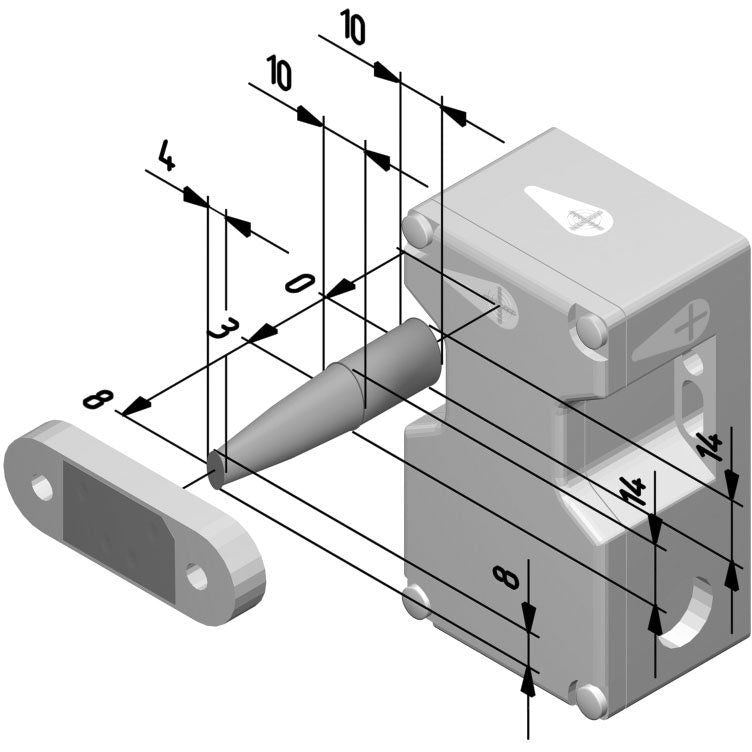 Schmersal - Magnetischer Näherungsschalter Sicherheits-Sensor BNS 16-12zD − 1 Stück