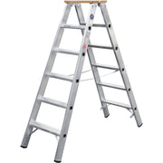 ILLER-LEITER - Stufenleiter Stufenstehleiter beidseit. 51706 6 Stufen