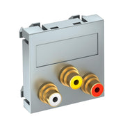 OBO Bettermann - Einsatz/Abdeckung für Kommunikationstechnik Multimediaträger MTG-12R L AL1 45x45mm alu lackiert