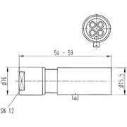Harting - Kontakt für Industriesteckverbinder Kontaktstift 09150043011 Han4,Quintax 6-9,5mm