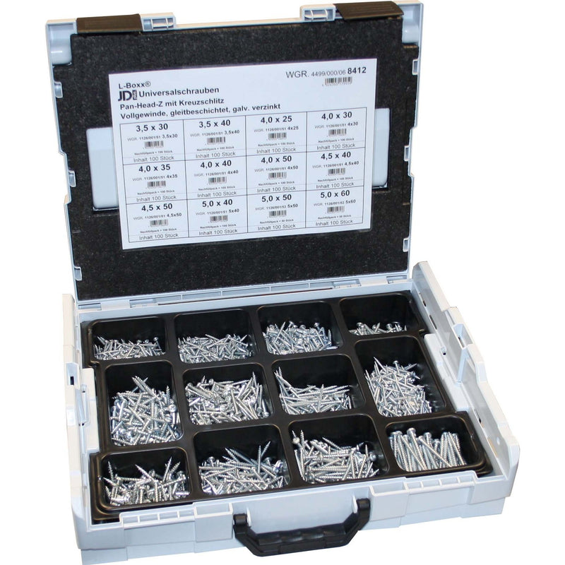 Dresselhaus - Sortimentskasten Befestigungmaterial Sortimo L-Boxx 4499/000/06 8412 Pan-Head m. Kreuzsch