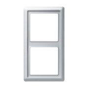 Busch-Jaeger - Abdeckrahmen Rahmen 2-fach 2102-33 alusi, UP, Allwetter