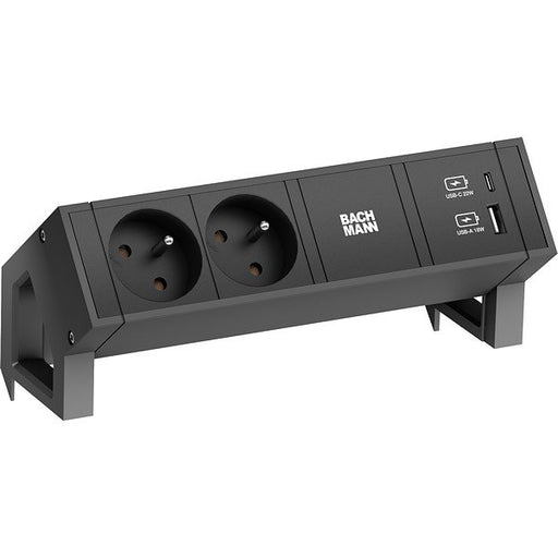 Bachmann - Mehrfachsteckdose Steckdosenleiste 902.980 DESK2 2xUTE 1xUSB