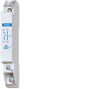 Eltako - Zusatzeinrichtung für Reiheneinbaugeräte Kontaktmodul KM12 #20000030 1S+1Ö 4A/250V AC