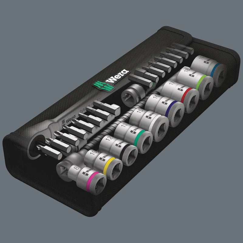 Wera - Werkzeugset Metall-Knarrensatz 004047 3/8"-Antrieb 29-tlg