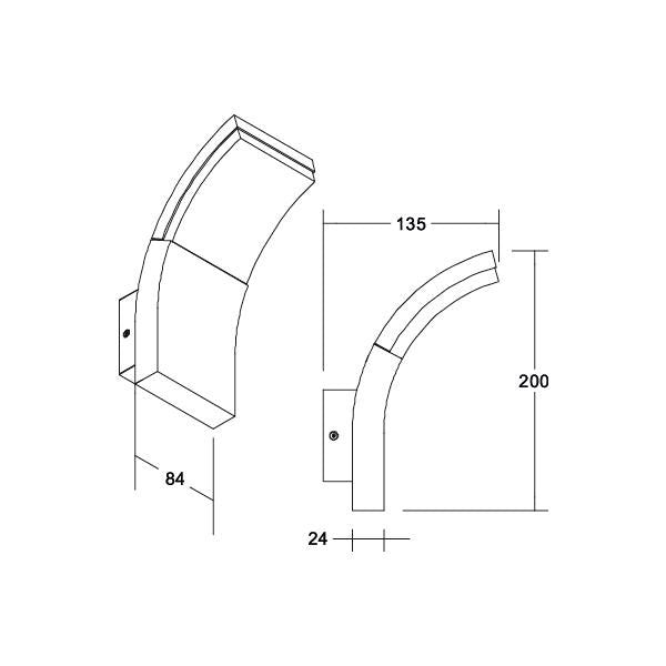 Brumberg Leuchten - Decken-/Wandleuchte LED-Anbauleuchte 65113103 3000K,graphit,o.Sens