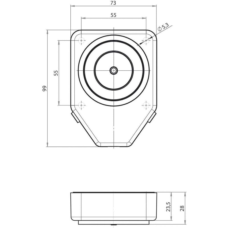 Assa Abloy effeff - Haftmagnet für Türfeststellanlage Magnet 830 IS 800N 830-8IS-----F90 24V