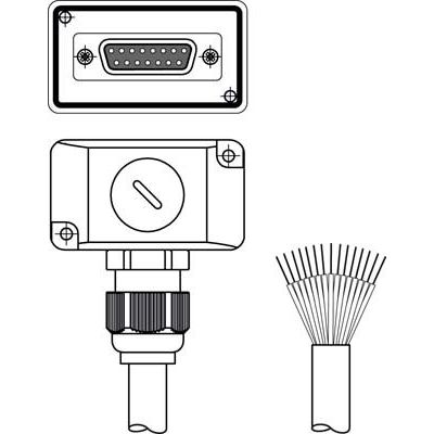 Leuze - Konfektioniertes Sensor-Aktor-Kabel Anschlussleitung CB-D15E-10000S-11WF