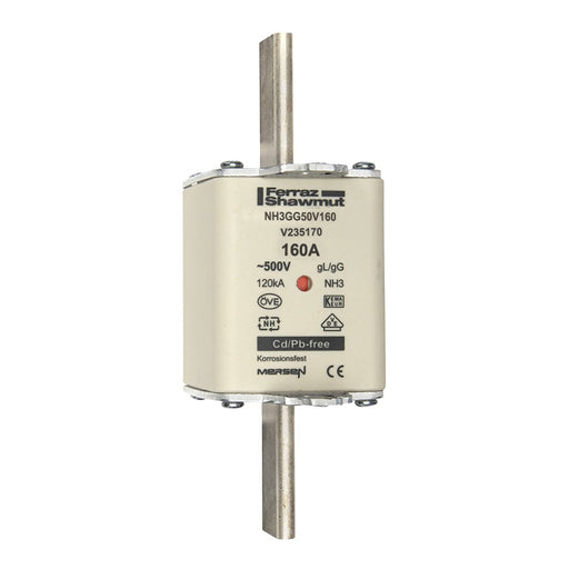 Mersen - Messersicherung NH-Sicherungseinsatz SF NH3GG50V160 Gr.3 gG 160A/500V KM