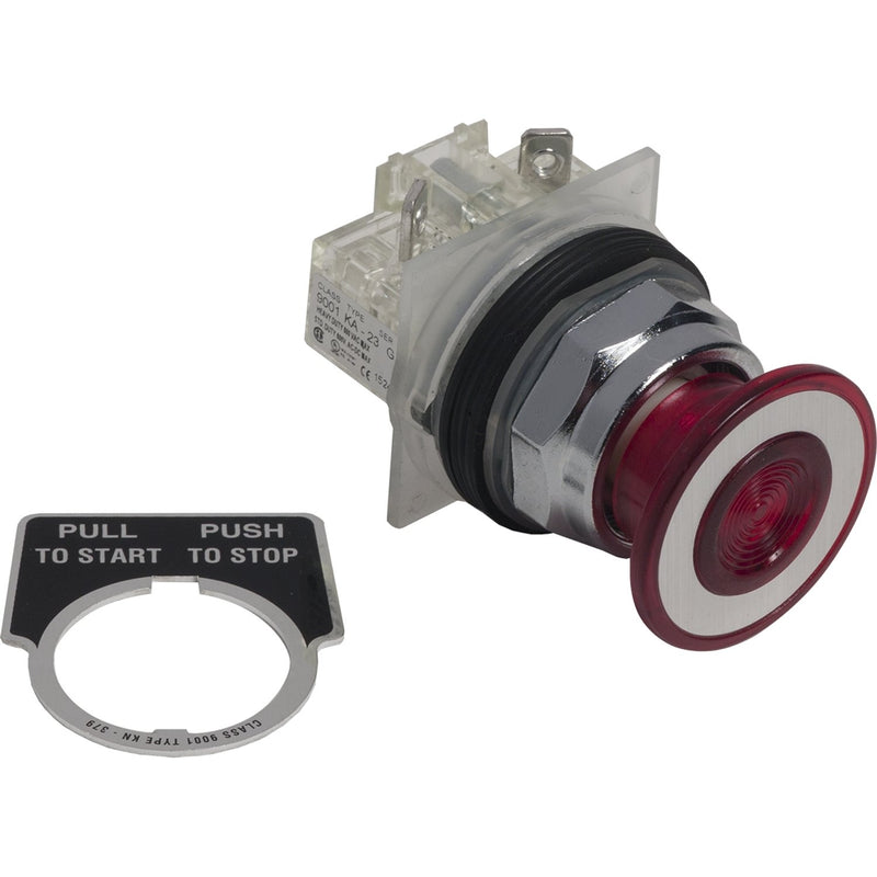 Schneider Electric - Drucktaster, Komplettgerät Drucktaster 9001KR9RH6S10 rot, D=30mm