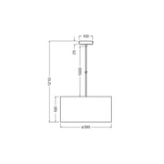 Ledvance - Pendelleuchte E27 D.F.W. Pend 380 E27 dunkelgrau