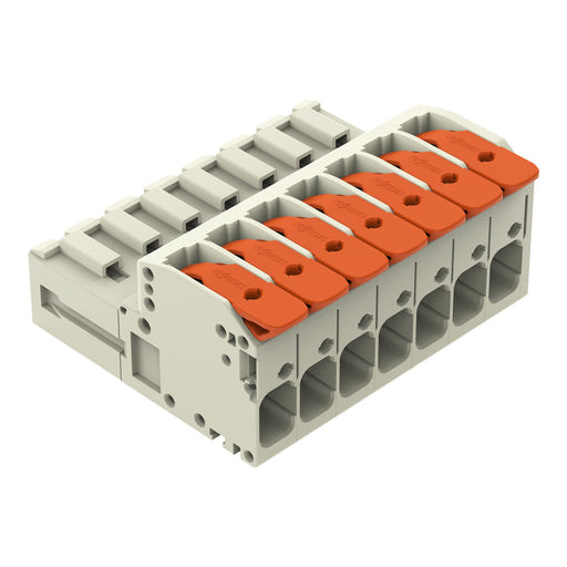 WAGO GmbH & Co. KG - Ein- und mehrpolige Klemmenleiste 1-Leiter-Stiftleiste 831-1207 Push-inCAGECLAMP,lgr − 12 Stück
