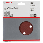 Bosch - Schleifpapier/Schleifvlies Schleifblatt C430, 150 mm, 2608605718 80 6 Löcher Klett