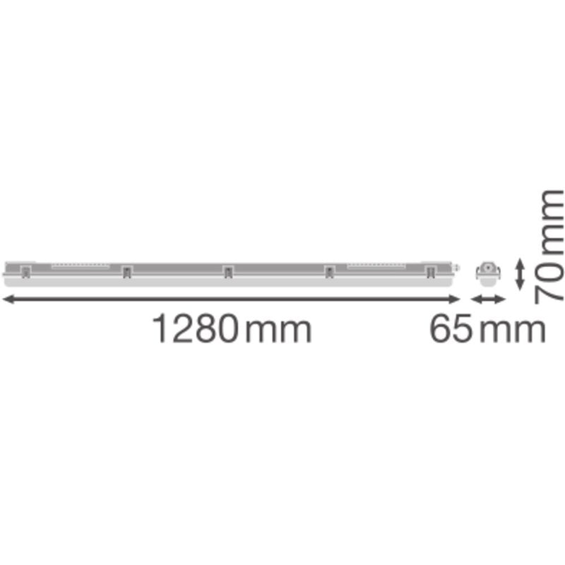 Ledvance - Decken-/Wandleuchte Feuchtraumleuchte Housing DPHOUS1200P1XLP IP65 für T8-Tubes