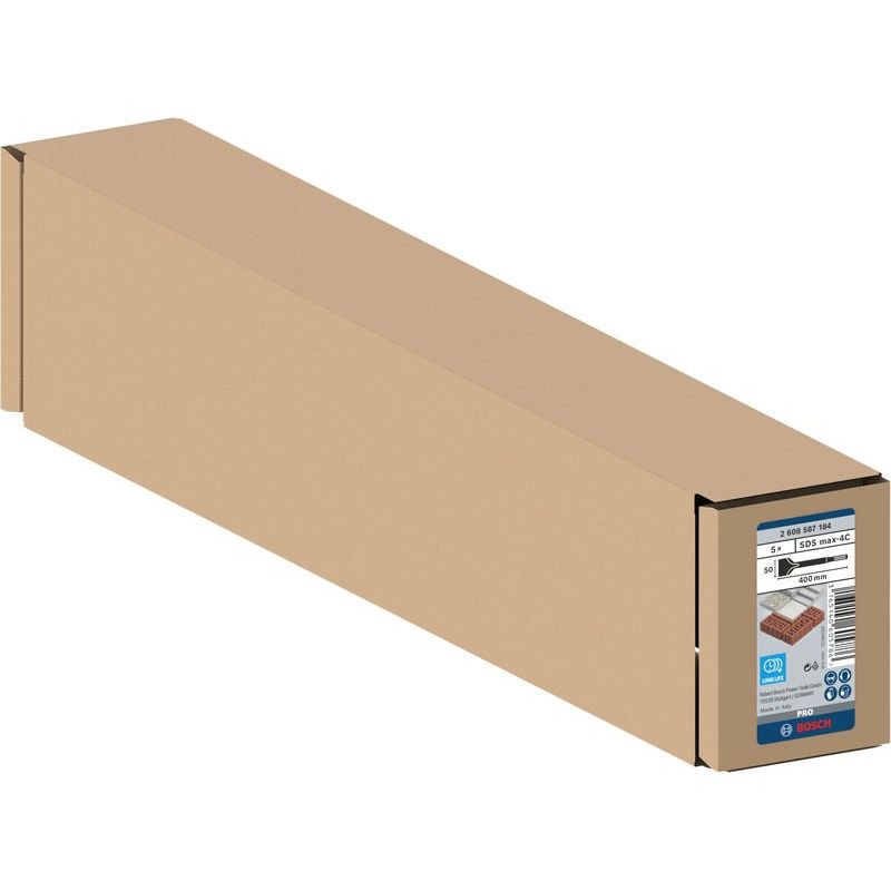 Bosch - Maschinenmeißel PRO SDS max-4C Spatmeißel, 2608587184 50 x 400 mm, 5-tlg