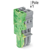 WAGO - Ein- und mehrpolige Klemmenleiste 1-Leiter-Federleiste 769-103/000-037 4mm²,gr/gn-ge − 50 Stück
