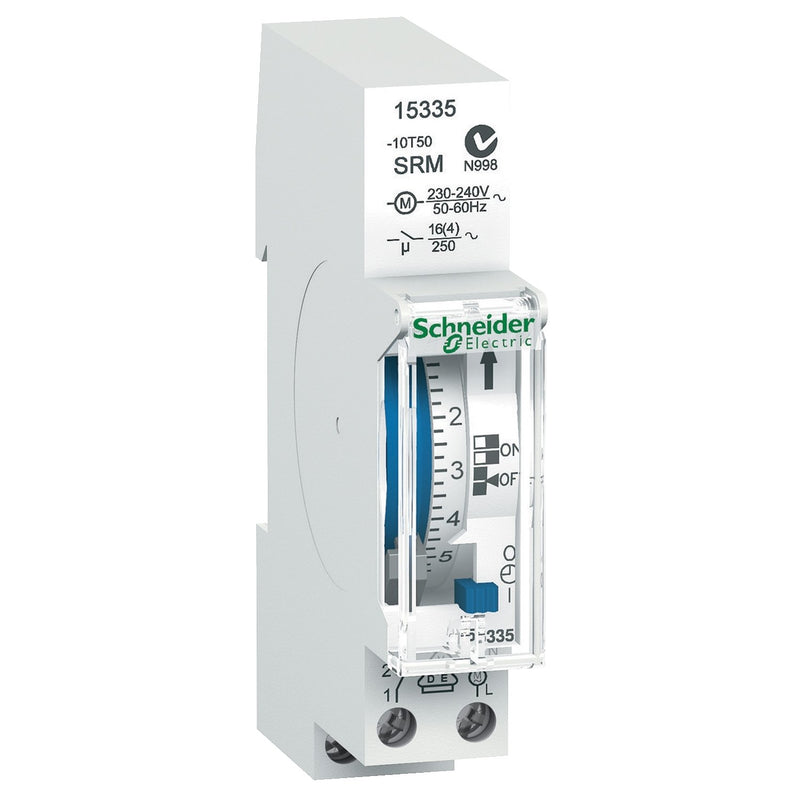 Schneider Electric - Verteilerschaltuhr analog Schaltuhr 15335 mech. IH, 24h