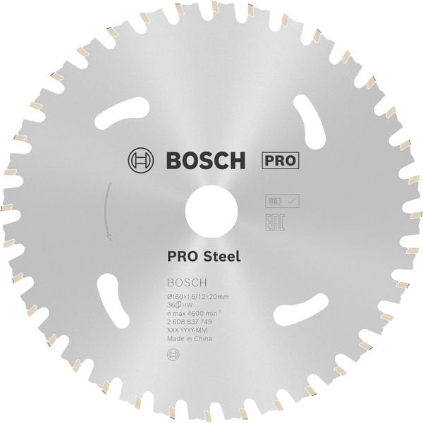 Bosch - Kreissägeblatt PRO Steel cordless 2608837749 Kreissägeblatt 160 x