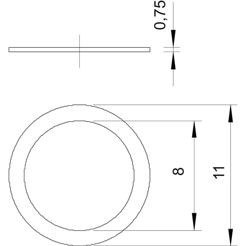 OBO Bettermann - Dichtring, flach Druckring 107 D PG7 GTP − 100 Stück