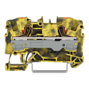 WAGO - Durchgangs-Reihenklemme 2-Leiter-Durchgangsklemme 2206-1201/000-053 Drücker,6mm²,dgr-ge − 50 Stück